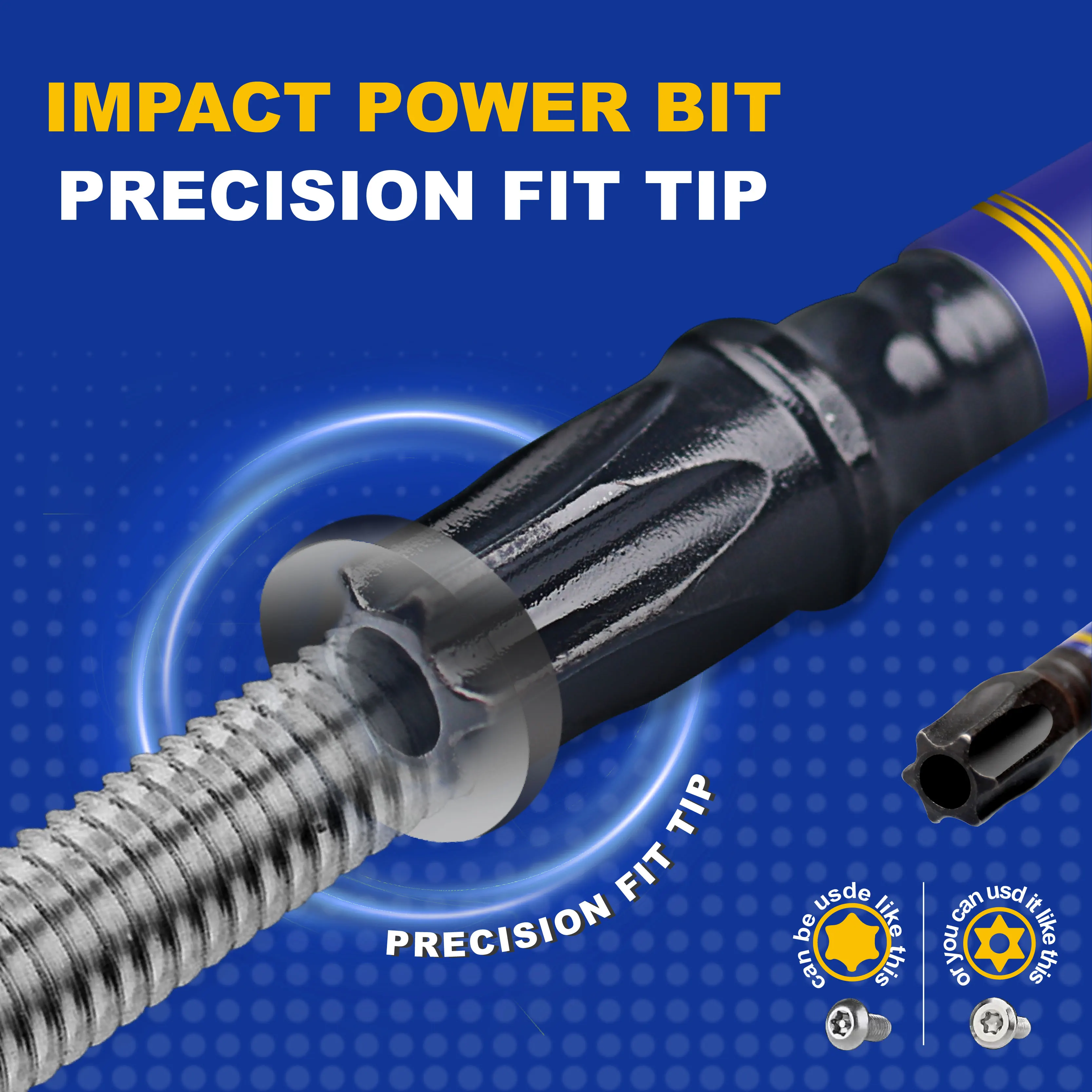 Magnetic Screwdriver Bit Set Geinxurn Security Torx TT7-TT40 Magnetic Torx Head Insert Bits with Impact Bit Holder