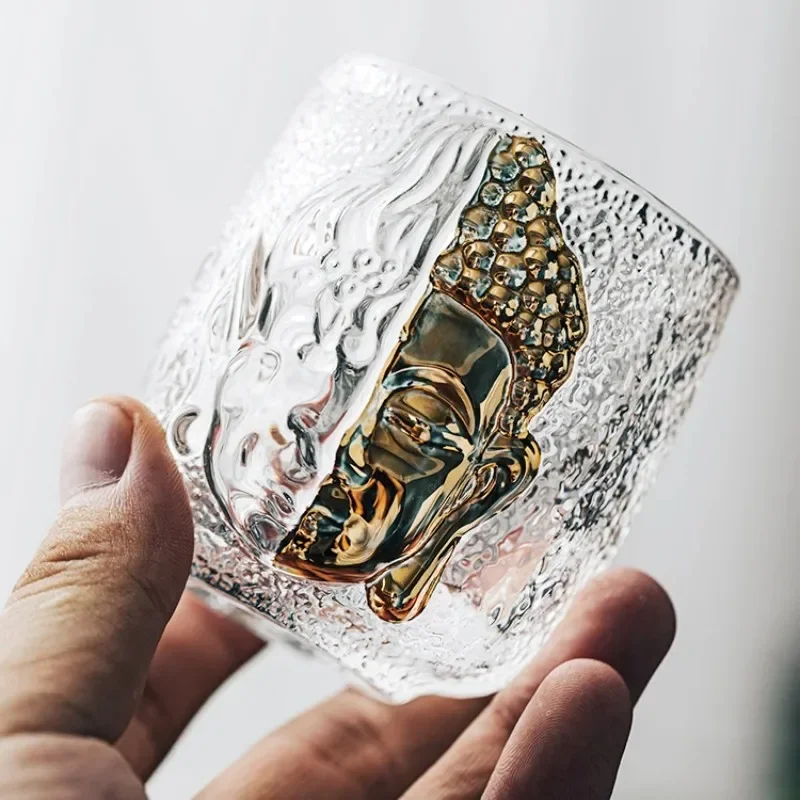 Master Cup Tea Set Luxury Crystal Glass Yinian Buddha Cup Jianzhan Household Cups Teaware Kitchen Dining Bar Home Garden