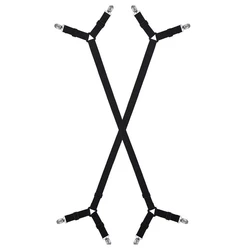 Adjustable Bed Sheet Grippers - Set of 4 Clips & Fasteners for Mattress and Blanket Organization (B - 2pcs 2 clips B)