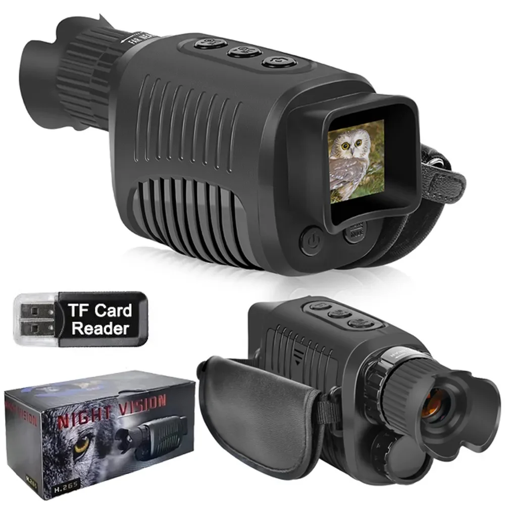 Monocular Night Vision Device 1080P HD Infrared 5x Digital Zoom Hunting Telescope Outdoor Day Night Dual Use Darkness 300m