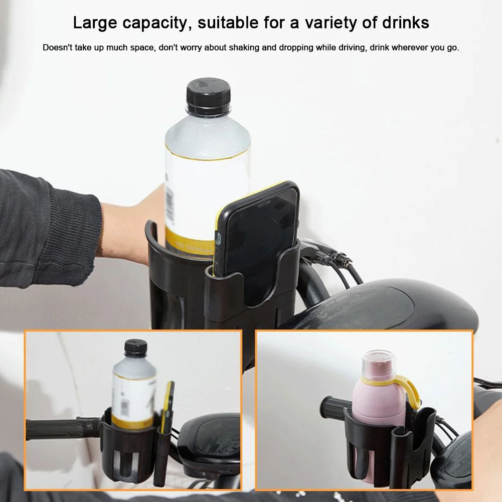 2-in-1 Cup Phone Holder Stroller Cup Holder with Phone Holder Bike Cup Holder Universal Cup Holder for Stroller Bike Golf Cart