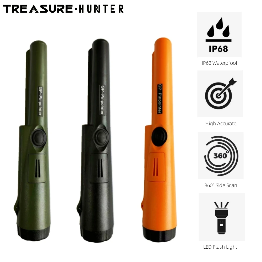 Metal Detector Treasure Hunter GP Pointer Professional Handheld Metal Detector Finder Pinpointer Probe Pinpointing Waterproof 360 Side Scan