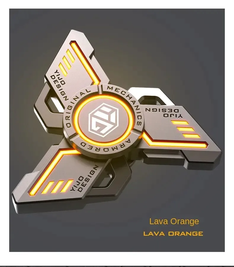 Spinners antiestrés EDC luminosos, Spinner de mano de Metal de aleación, giroscopio noctilucente, juguetes para aliviar el estrés para chico adulto, Caballero oscuro