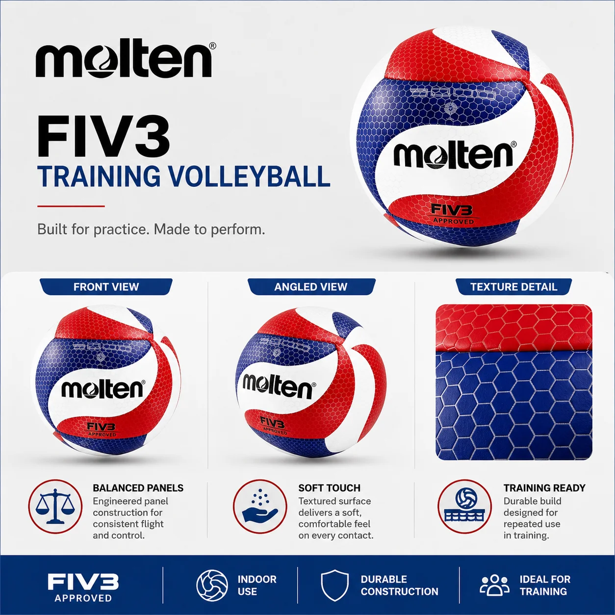 High Quality Volleyball Wear Resistant PU Surface Game Ball for Training Competition Indoor Outdoor Sports Equipment