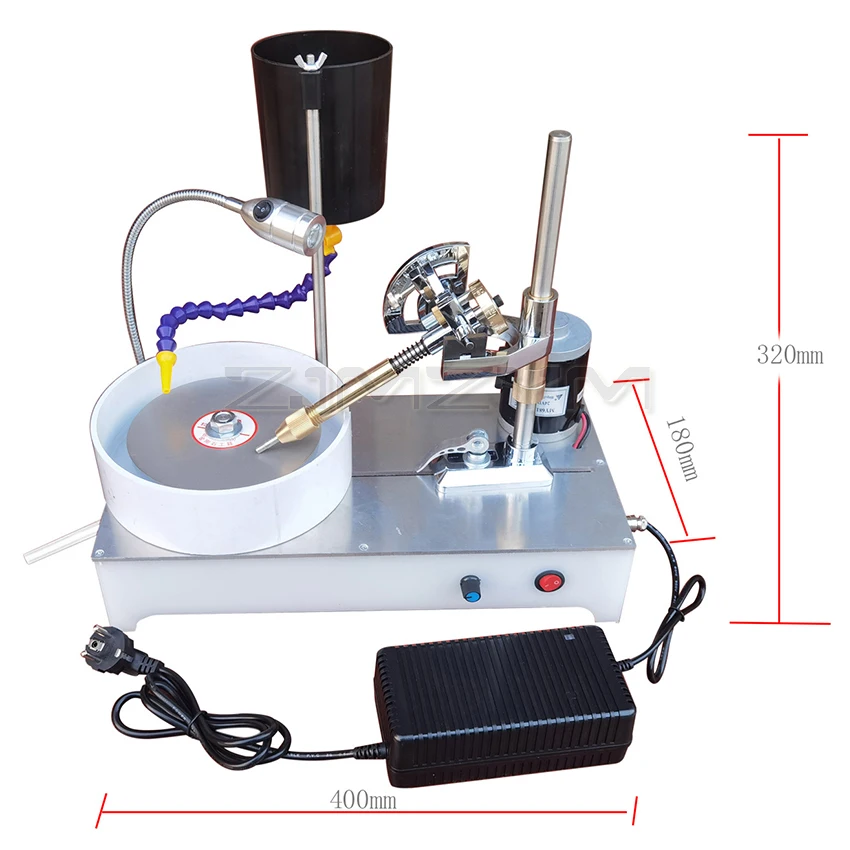 2800RPM Gemstone Grinding Faceting Machine Faceted Jewelry Polishing Machine Polisher Flat Grinder Lapidary Machine 120W 3
