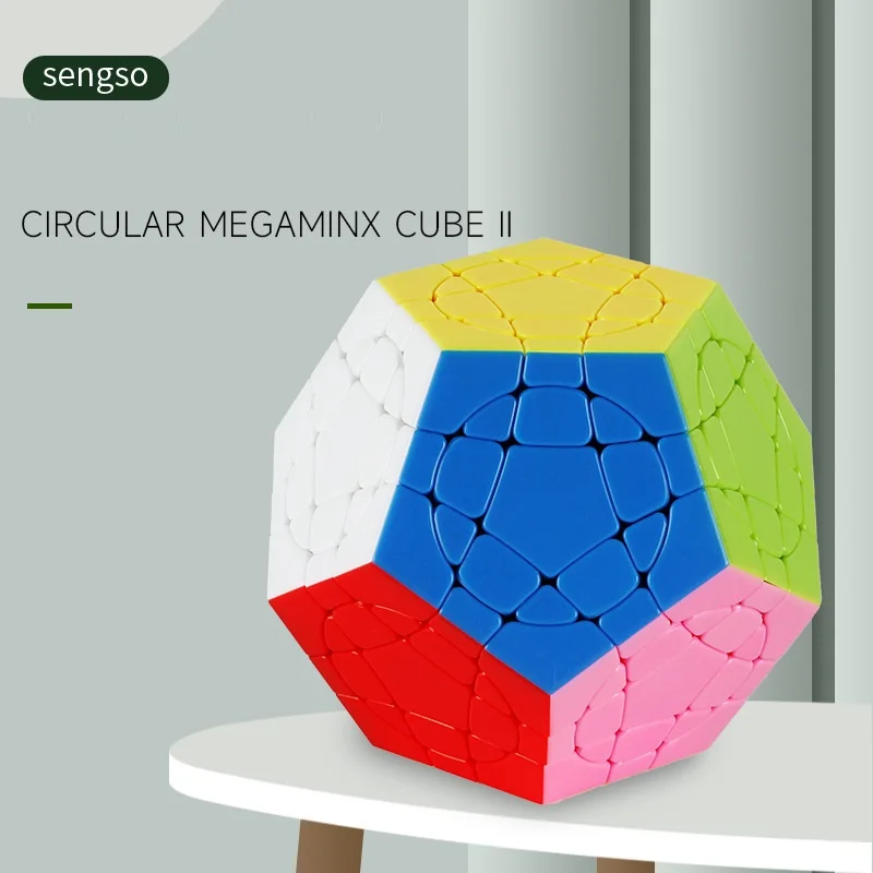 

Sengso Circular Megaminx Crazy 2.0 Ver. Magic Speed Cube Rubix Professional Dodecahedron Megamind 3x3x3 Puzzle Fidget Toys