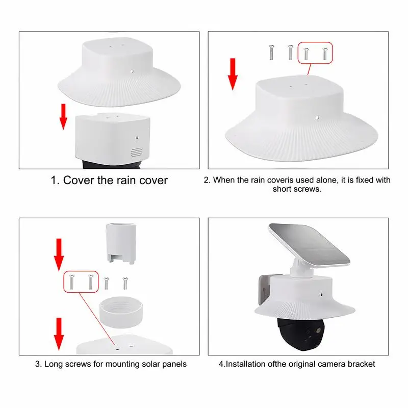 Camera Protective Roof Outdoor Security Cameras Protective Cover Accessories Waterproof Solar Cam Protection Roof For Home Cafe