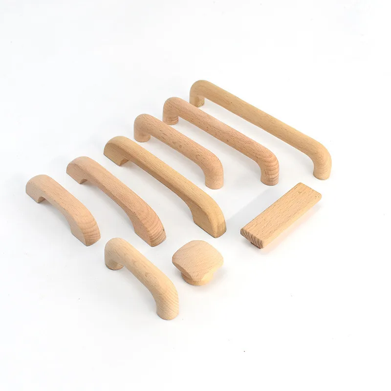 Furniture Handles Kitchen Cabinet Drawer Solid Wood Door Knobs