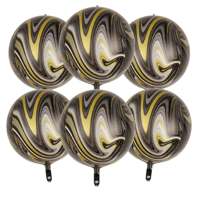 thumbnail image 1 of 6 globos de helio de aluminio 4D de 22 pulgadas, globos de aire metálicos brillantes para decoración de bodas, fiestas de cumpleaños, baby shower, juguetes para niños, 1 of 5