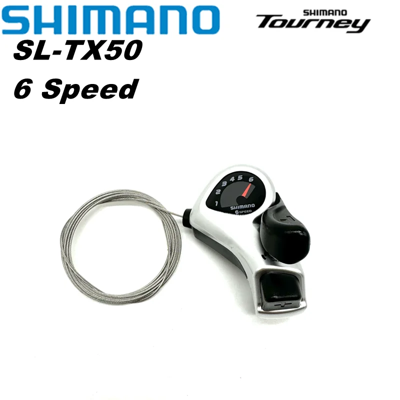 Shimano-palanca de cambios Tourney TX50 para bicicleta de SL-TX50, 3, 6, 7s, 18/21S, interruptor de gatillo, Cable izquierdo/Derecho