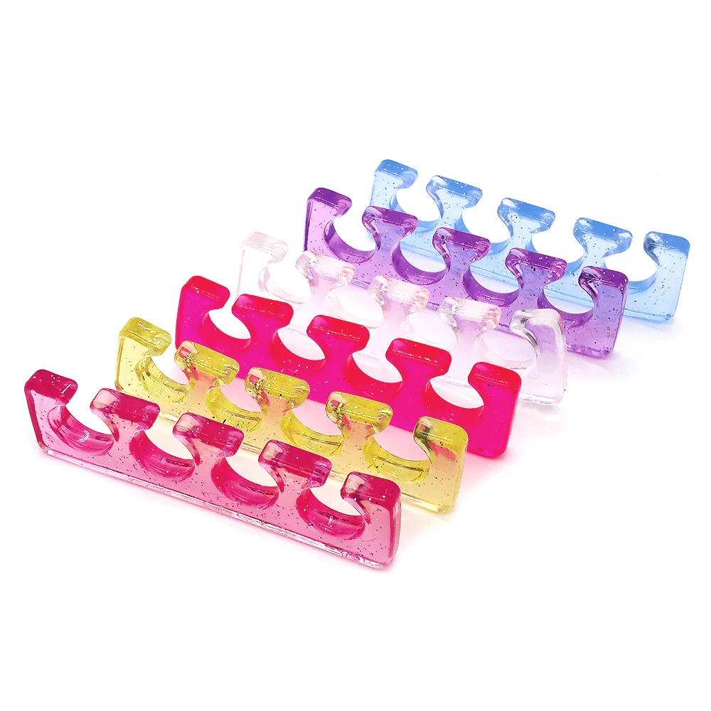 2pcs (1pair)Soft Silicone Finger Toe Separator Flexible Finger Toe Spacer Separation Straighteners Nail Pedicure Tools toe separators toe spreader finger toe separator