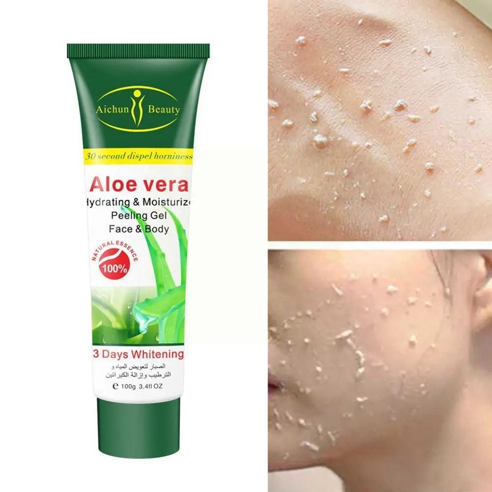 100ml Aloe Vera Face Scrub Cleansing Exfoliating Peeling Moisturizes Face Scrub Cream Exfoliating Gel Cleaner мыло protex aloe антибактериальное 90 г