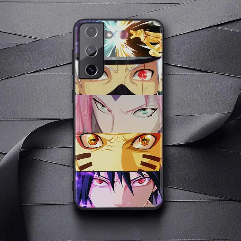 Naruto Anime Akatsuki Soft Black Cover For Samsung Galaxy S22 S21 S20 FE Ultra S10 S10e Lite S9 Plus Pro Phone Case Coque best case for samsung Cases For Samsung