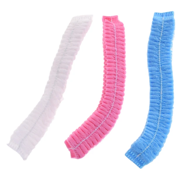 20pcs Disposable Hair Net Cap Non Woven Anti Dust Hat Spray Tanning Head Cover Gorra Redonda No Tejida Fast Drop Shipping 5