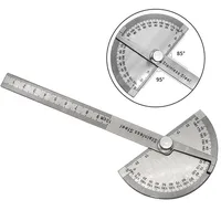 180 Degree Protractor Metal Angle Finder Angle Ruler Woodworking Tools Measuring Ruler Angle Meter Stainless Steel Goniometer 2