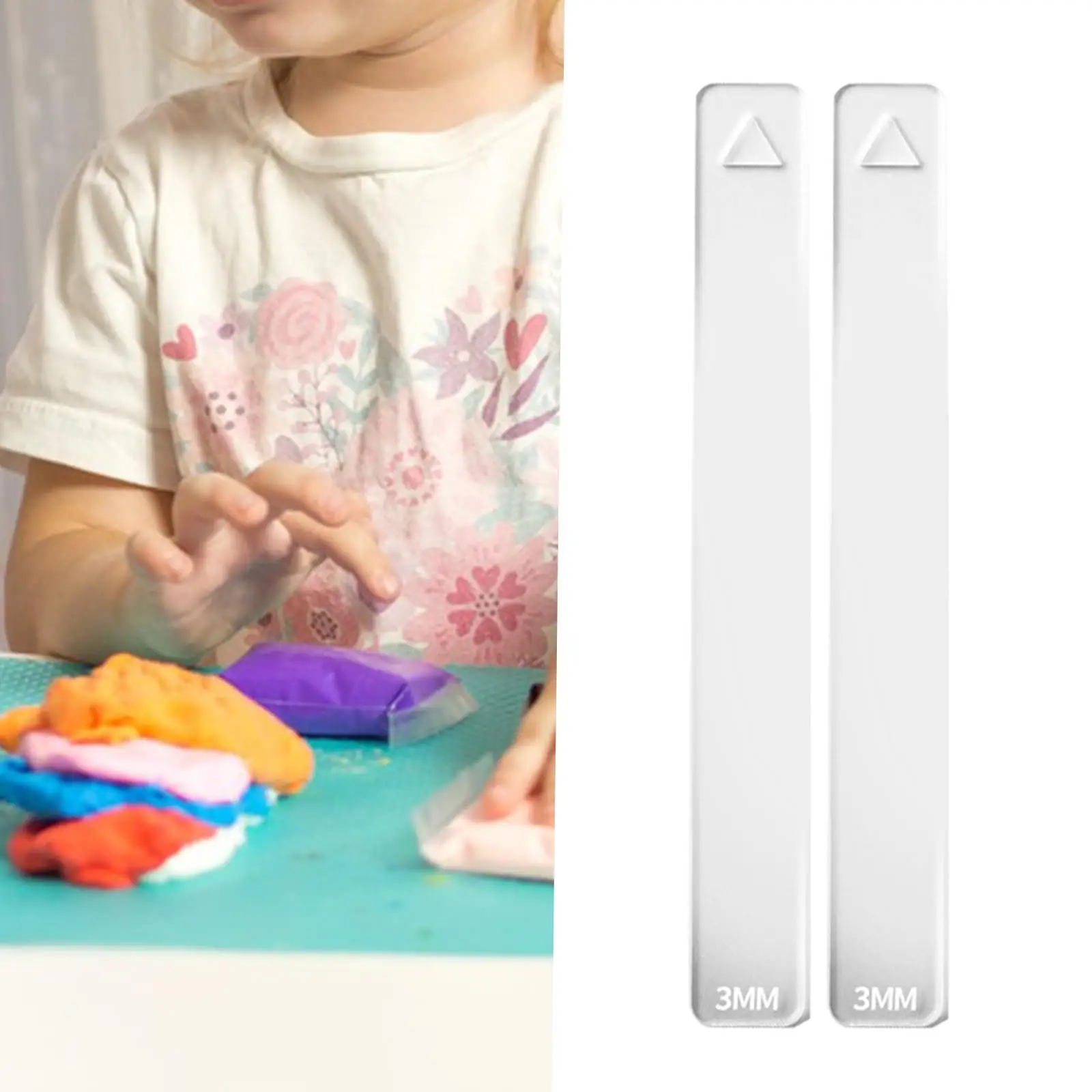 DIY 점토 쥬얼리 제작용 클레이 눈금자 밸런스 눈금자, 2 개