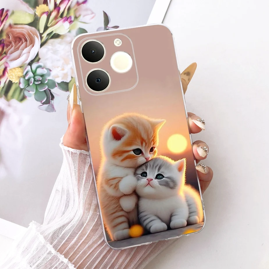 Cute Cat Painted Soft Slim Phone Case - Enhanced Protection with Stylish Design