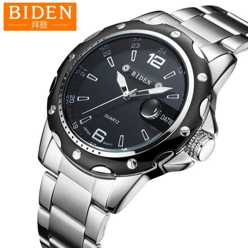 Men's Business Watch Waterproof Calendar Glow-in-Dark Multifunctional Steel Band Men's Watch Holiday Gift