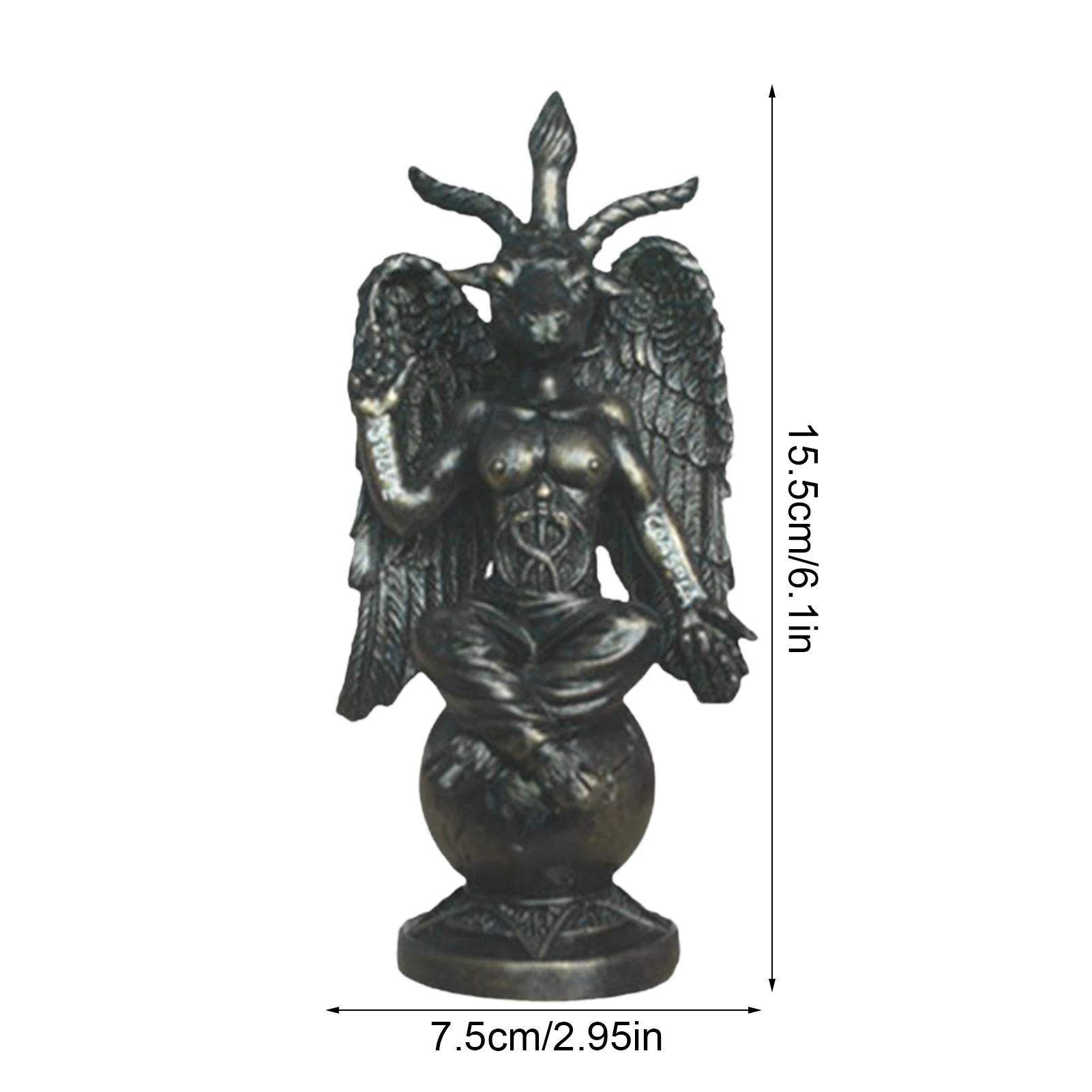 Black Satan Figurine Decoration Alchemist Satan Goat Ornament Amael Lilith Baphomet Resin Craft Religious Decoration 6