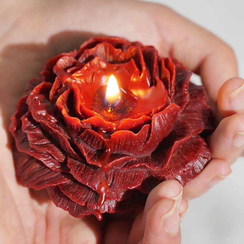 Exquisite Gold 45 Degree Peony Rose Scented Handmade Aromatherapy Wax for Sensual SM Play, Easy to Clean Adult Accessories