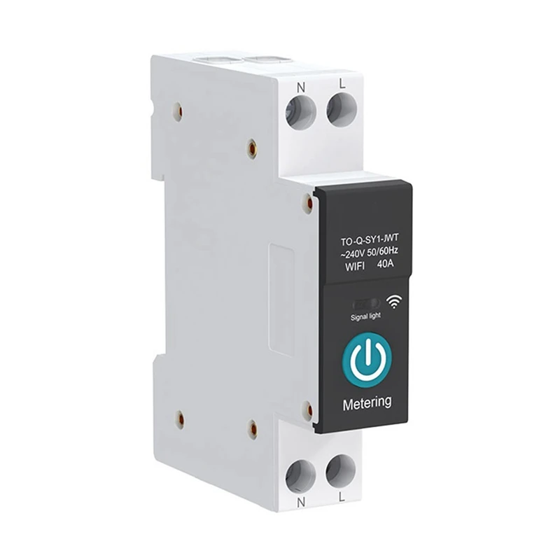 

3X 40A Tuya Single Phase Din Rail WIFI Smart Energy Meter Timer Power Consumption Monitor Kwh Wattmeter,Black