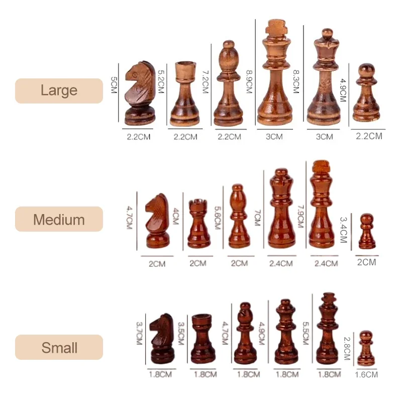 Wooden Chess Pieces 2.2/3/3.5 Inch King Figure Chess Game Pieces Tournament Finish Backgammon wooden chess,chess pieces