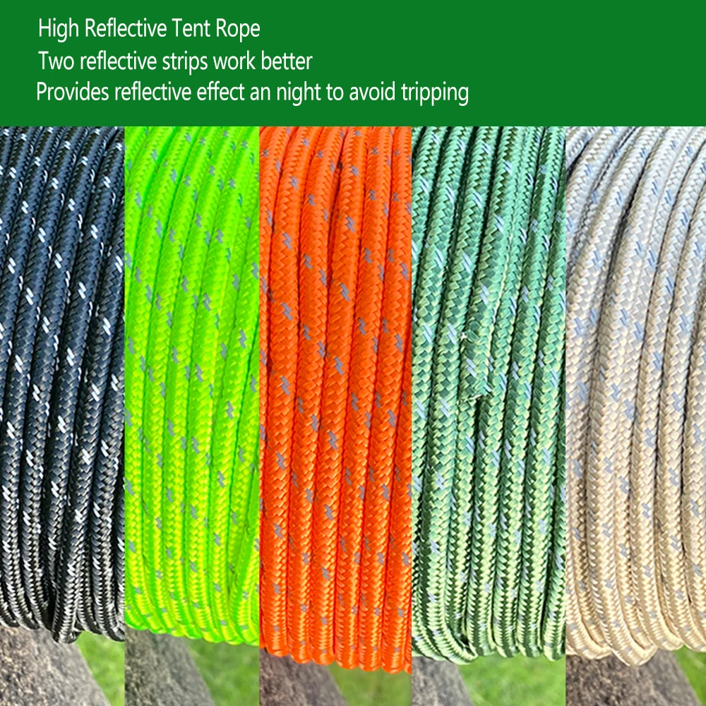 Enhanced Reflective Outdoor Tactical Rope for Survival and Adventure