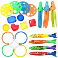 Summer Swimming Diving Toys Set Pool Swim Ring Water Sports Play Game Diving Stick Underwater Accessories Grabbing Toys for Kid 2