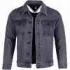 Retro Japanese Sle Loose Fit Denim Jaet for Men Spring Autumn Trendy Wear Resistant Workwear Coat Youth ular Long Sve