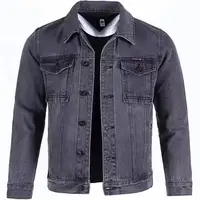 Retro Japanese Sle Loose Fit Denim Jaet for Men Spring Autumn Trendy Wear Resistant Workwear Coat Youth ular Long Sve