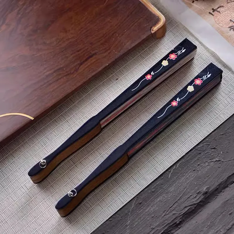 Portable Folding Fan for Women, Cute Cat Pattern, Chinese Style, Summer