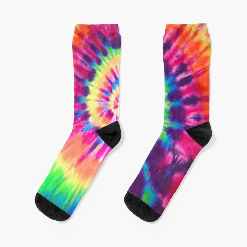 

Tie Dye Multi / Rainbow Socks kids gym happy Women Socks Men's