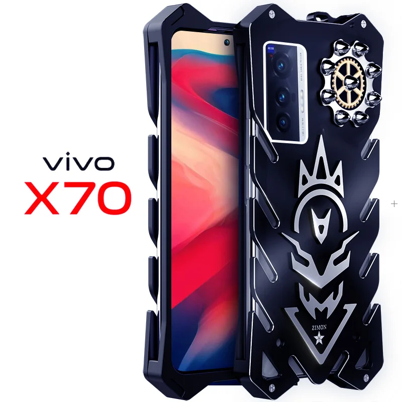 

Dropshipping Metal Steel Machinery For Vivo X70 Pro Plus Thor Heavy Duty Armor Aluminum For Vivo X70 Pro + Plus CASE Cover