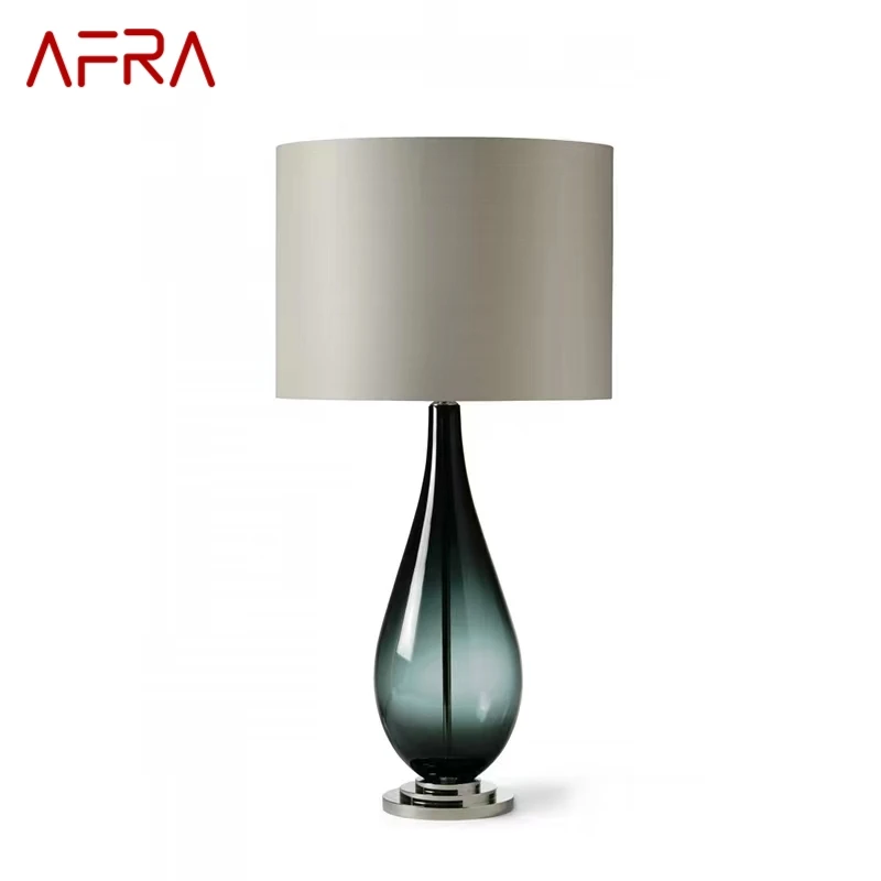 

AFRA Nordic Modern Glaze Table Lamp Fashionable Art Iiving Room Bedroom Hotel LED Personality Originality Desk Light