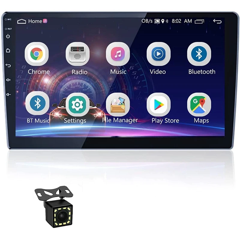 

Автомагнитола на Android, стерео-система с 10-дюймовым экраном, Bluetooth, GPS, FM, Wi-Fi, камерой заднего вида, типоразмер 2 Din