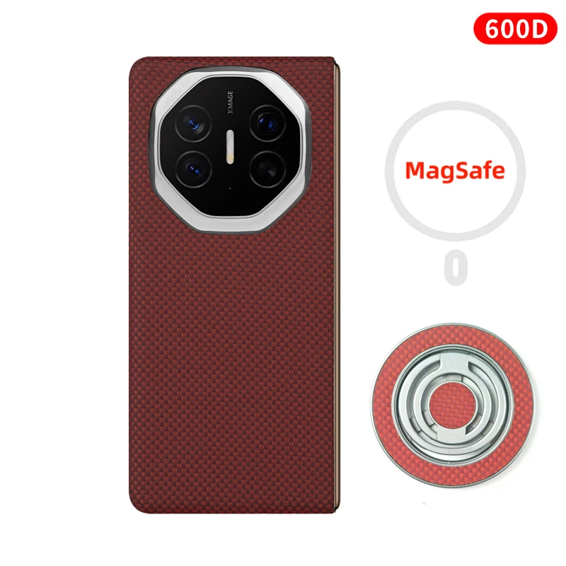 Ultra-Thin Carbon Kevlar Fiber Aramid Magnetic Case - Slim, Lightweight, Matte Black Premium Cover
