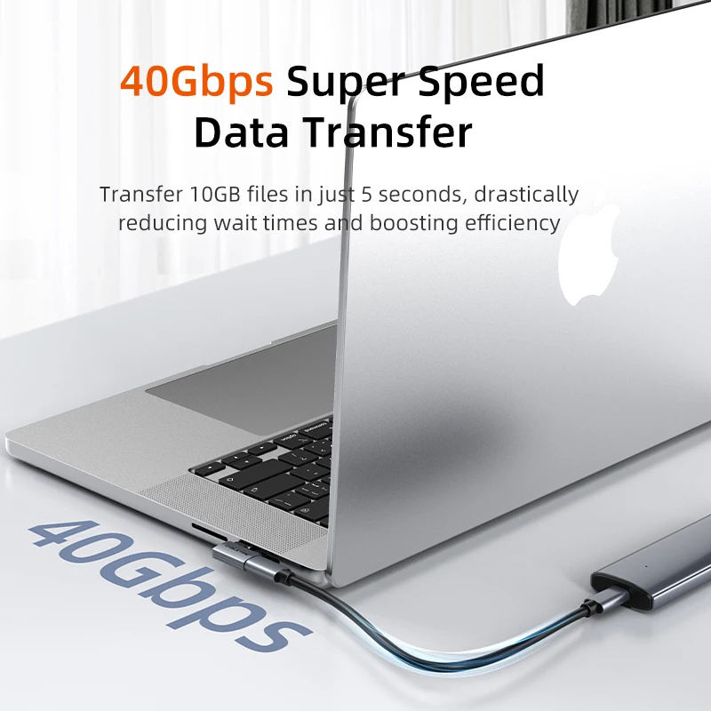 CABLETIME Type C 어댑터 240W OTG USB C 어댑터 8K 60Hz 40Gbps 90도 변환기 iPhone 어댑터 MacBook ipad용 USB4 어댑터