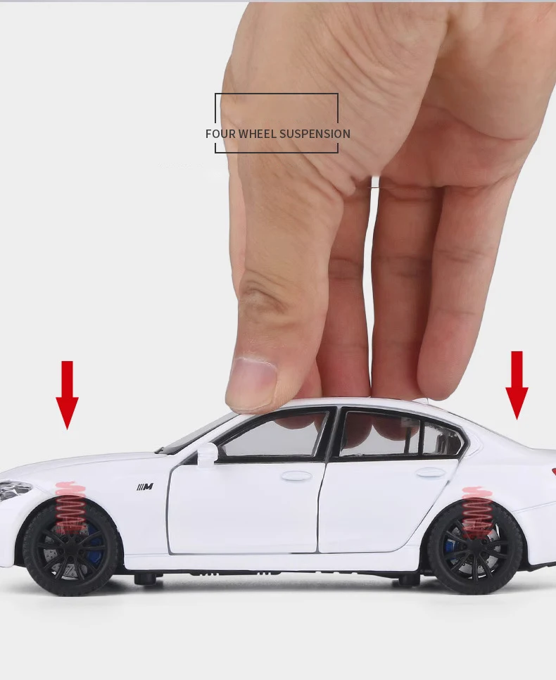 Alloy Car With Led Light 1:32 Bmw 320I Children'S Car Toy With Sound And Light