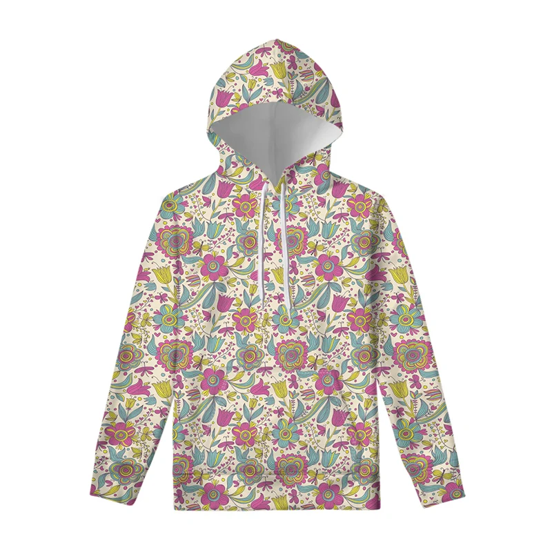 thumbnail image 1 of Sudadera con capucha para hombre de Harajuku con estampado gráfico de flores en 3D, ropa informal de gran tamaño, jerséis florales abstractos de gran tamaño de Harajuku, 1 of 5