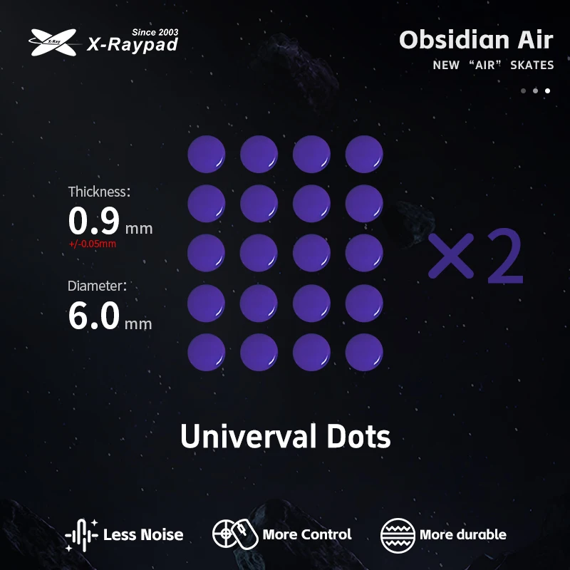 X-Raypad Obsidian Air Mouse Skates All series Quiet Control