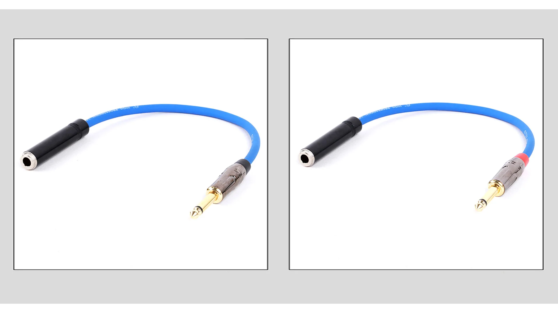 0,3 M-15M vergoldetes 6,35mm Mono-Stecker auf 6,35mm Stereo-Buchse Instrumenten-Audio kabel für E-Gitarren-Mixer – Detail 6