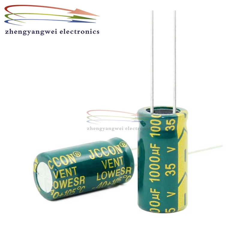 500pcs 10x20mm 35v1000uf High frequency low resistance Electrolytic Capacitor