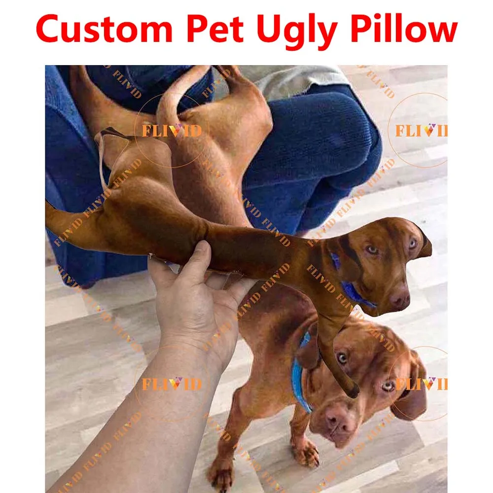 Custom 3D Pet Cat Ugly Pillow Personalized Dog Photo Pillow Animal Lover Memorial Cushion Creative Gift Sofa Throw Pillow 6