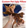 Custom 3D Pet Cat Ugly Pillow Personalized Dog Photo Pillow Animal Lover Memorial Cushion Creative Gift Sofa Throw Pillow 6