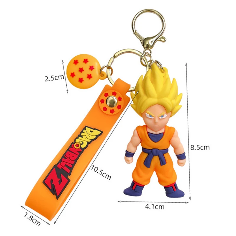 Desenho Anime Dragon Ball PVC Chaveiro Goku Saiyan Boneca Carro Chave  Pingente Bolsa Criativo Pequeno Presente Guindaste Acessórios Atacado