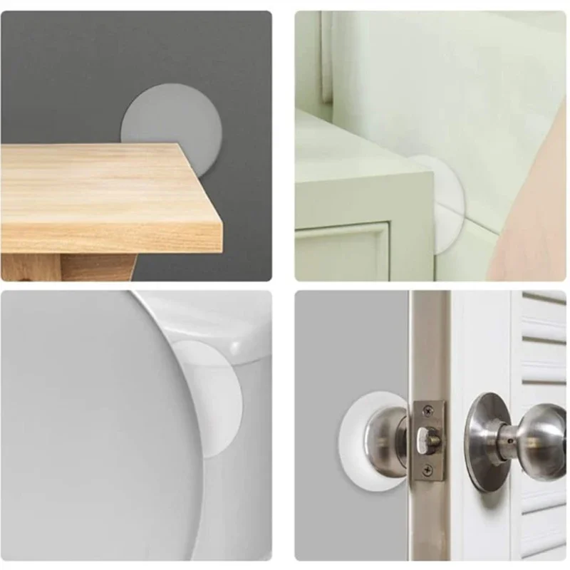1/6Pcs Clear Soft Silicone Wall Protector Door Handle Bumper Self-adhesive Door Stopper Muffler Collision Cushion Protective Pad door stopper silicone door stopper door stopper bumpers silicone rubber bumpers
