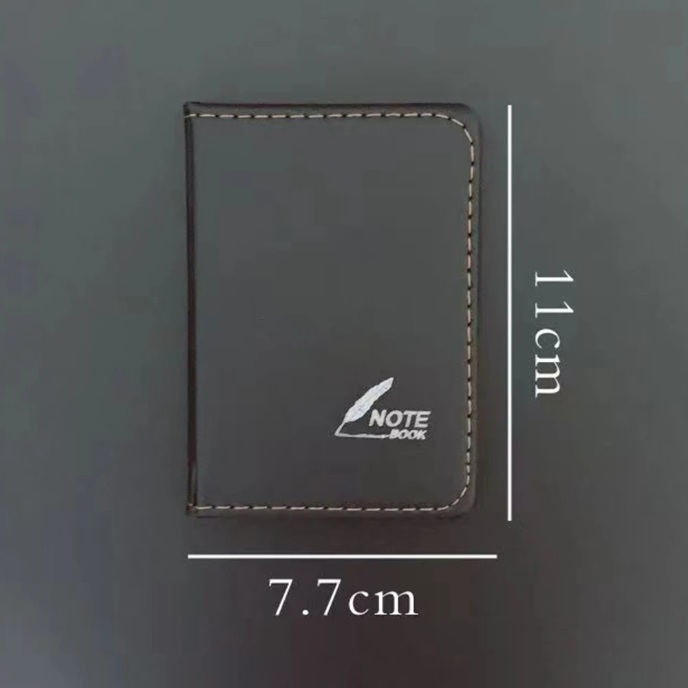 A7 Mini Notebook Portable Pocket Notepad PU Cover Diary Book Handwriting Word Book Memo Pad Office Student School Stationery DIY
