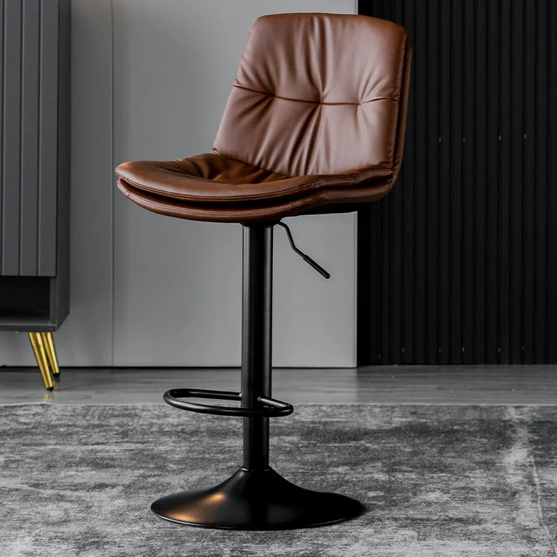 

Luxuryer Furniture Modern Dinner High Stools Outdoor Leather Luxury Modern Dining Chairs Outdoor Cadeira Retro Chair SY50DC