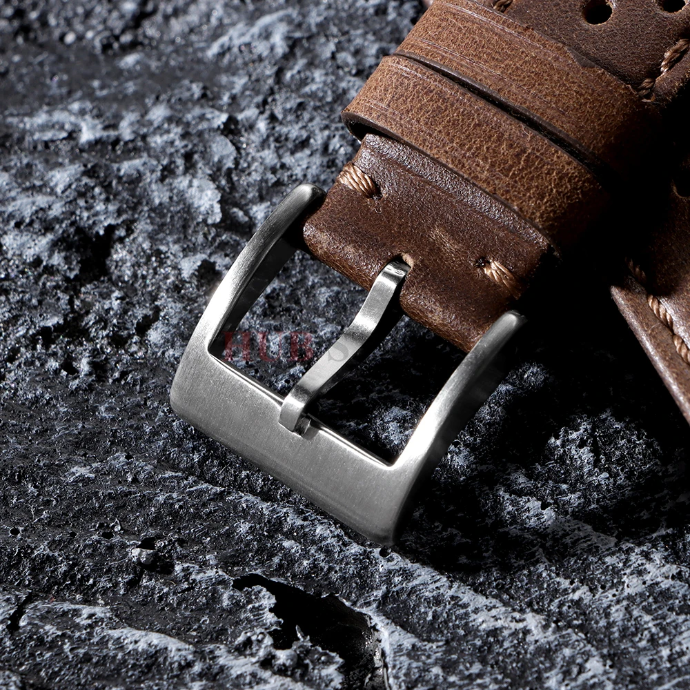 Vintage Calfskin Leather Watchband - Breathable Strap