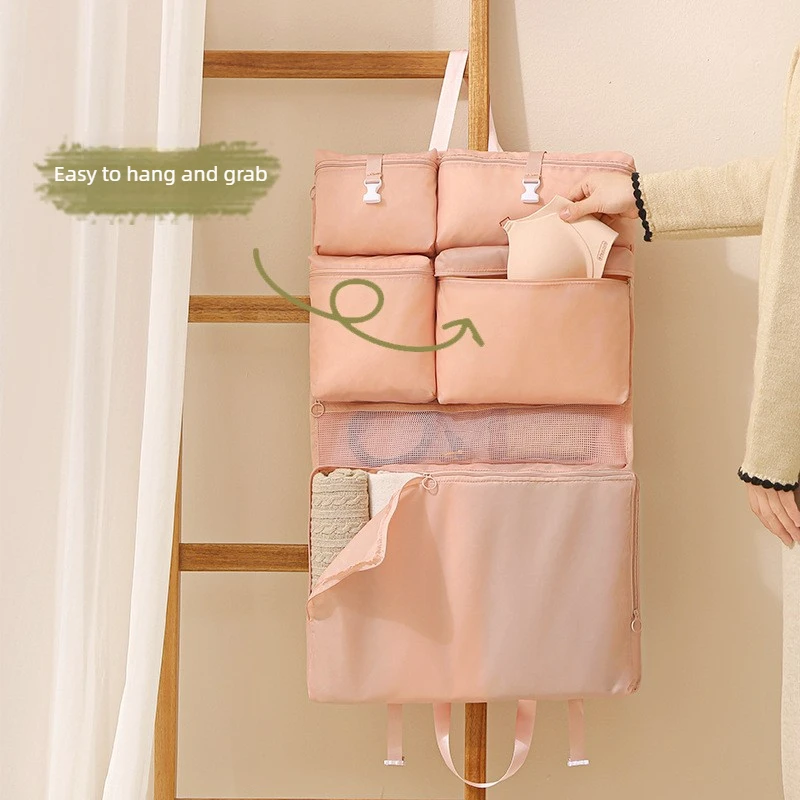 รูปสินค้า กระเป๋าพับเก็บได้ หลายช่อง สำหรับเก็บเสื้อผ้าและอุปกรณ์